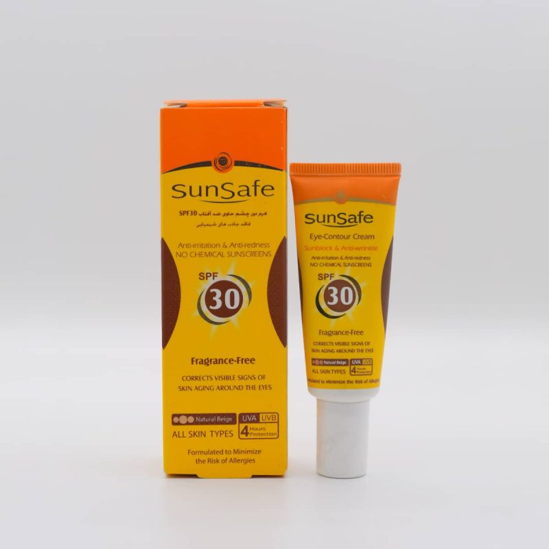 سان سیف کرم ضدآفتاب دور چشم بژ طبیعی spf30