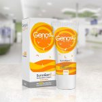 کرم ضد آفتاب SPF50 بی رنگ پوست چرب و مختلط سانوژن 1 ژنوبایوتیک 50 گرم