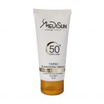 کرم ضد آفتاب رنگی SPF50 مدیسان مناسب پوست معمولی و خشک ۵۰ میلی لیتر