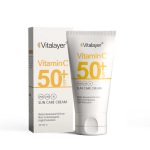 کرم ضد آفتاب SPF50+ حاوی ویتامین C ویتالیر بی رنگ